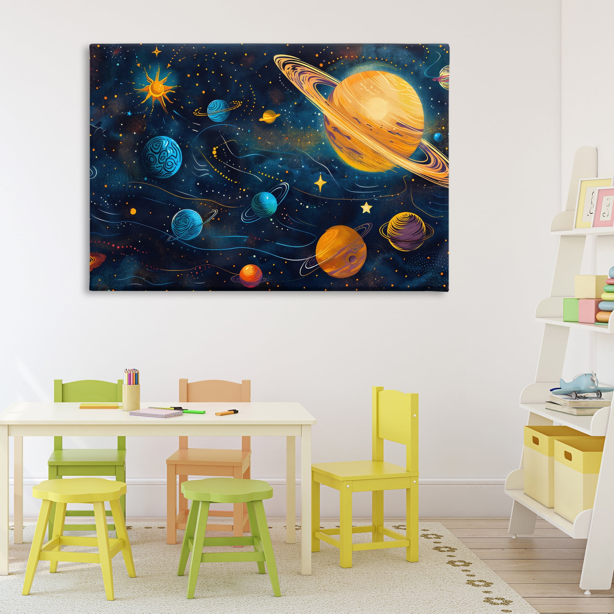 Stupell Industries Two Suns Galaxy Scene Canvas Wall Art, design by Creative Studio