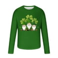 thumbnail image 4 of St Patricks Day T Shirt Men, Long Sleeve Shirts Casual for Men, Crewneck Tops Fashionable Men's St Patrick's Day Printing Long Sleeved Round Neck Casual Comfortable Top Shirt, 4 of 5