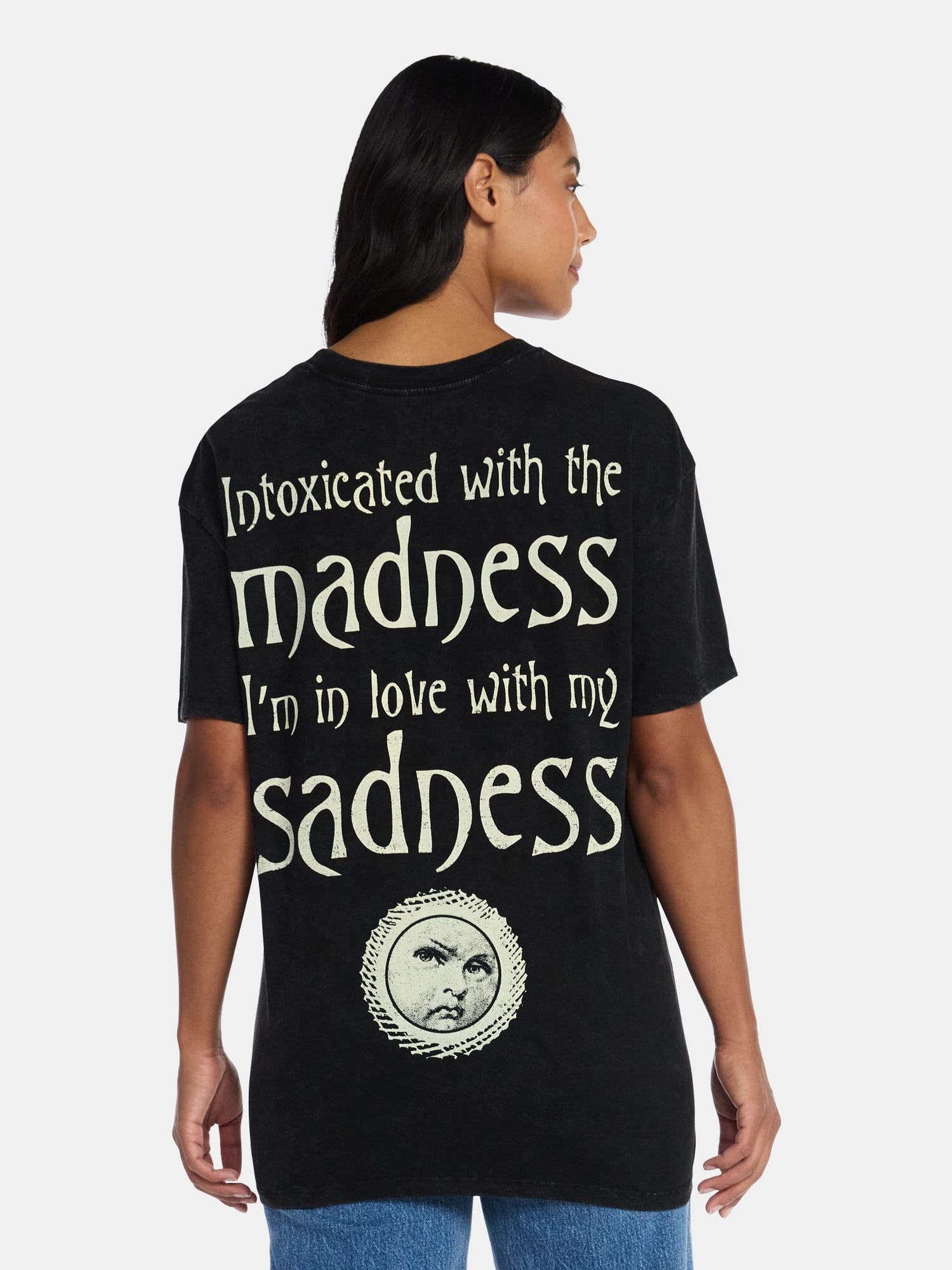 Smashing Pumpkins Women's Front Back Graphic Band Tee with Short Sleeves, Sizes XXS-XXL