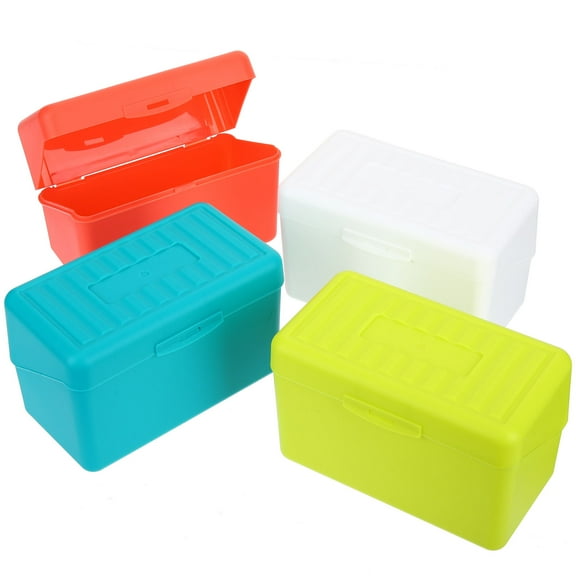 PAMINGONO 4Pcs Index Card Holder Heavy Duty Flash Card Organizer for Office Use 14.5x9cm