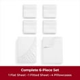 6Piece Bed Sheet Set Deep Pocket, Wrinkle, Stain Resistant Microfiber