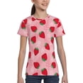 thumbnail image 4 of Honeii Strawberry Print Kids Boy T-Shirt,Breathable Round Neck Tee,Stylish Summer Tee for Boys, for Outdoor Activities and Casual Wear, 4 of 7