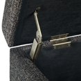 thumbnail image 2 of Avalon 48 inch Wide Contemporary Storage Ottoman Bench in Dark Grey Tweed Look Fabric, 2 of 11