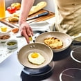 thumbnail image 6 of Thyme & Table 8"  Ceramic Non-Stick Granite Collection Non-Toxic  Fry Pan - Taupe & Gold, 6 of 12