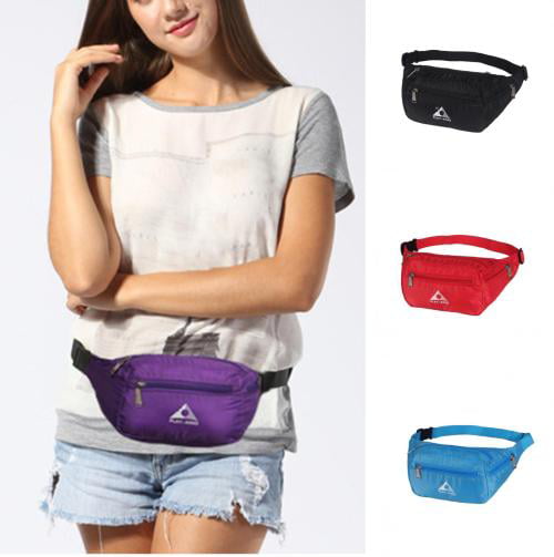 Red Snowflake Sport Waist Packs Fanny Pack Adjustable For Travel