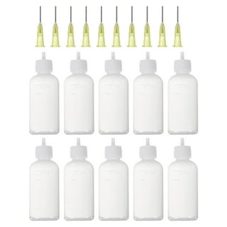 Plastic squeeze bottl dispensers applicator kit plastic squeezable dropper  bottles with blunt needle tip for liquid glue and Ink