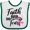 White and Green, variant on Inktastic Breast Cancer Awareness Faith over Fear with Pink Ribbon and Arrow Girls Baby Bib