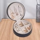 thumbnail image 5 of Caja de joyería portátil, collar, reloj, anillos, , caja de almacenamiento, organizador forrado de , para niñas y esposa Negro, 5 of 8