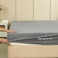 thumbnail image 5 of Psoiuetr Dark Gray Mattress Protector Waterproof Bed Cover Queen Size Mattress Pad Cover 12'' Deep Pocket Fitted Sheet, 5 of 7