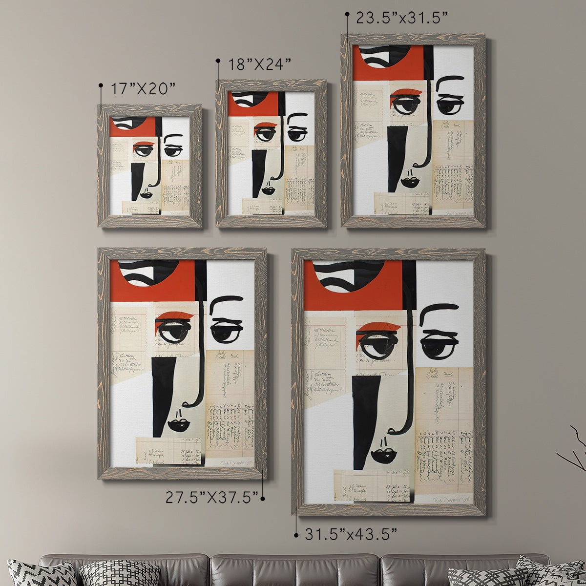 Faces of A Century III - Premium Framed Canvas 2 Piece Set - Ready to Hang