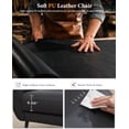thumbnail image 5 of LAZZO Tufted Leather Accent Chair, Mid-Century Modern Upholstered Armchair for Living Room and Bedroom, Black, 5 of 8