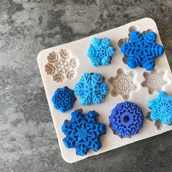 HEANUJJ 2 Pcs Silicone Molds for Crafting in Assorted Color for Christmas DIY Decor