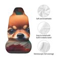thumbnail image 4 of Fotbe Colorful Leaf Chihuahua Funda para Asiento de Auto con Estampado – Impermeable y Antisudor – Ajuste Universal, Lavable a Máquina, Antideslizante (1 Pieza), 4 of 5