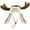 Red, variant on UOSIA Pet Hat Antler Buffalo Check Festive Christmas Holiday Accessory for Dogs/Cats