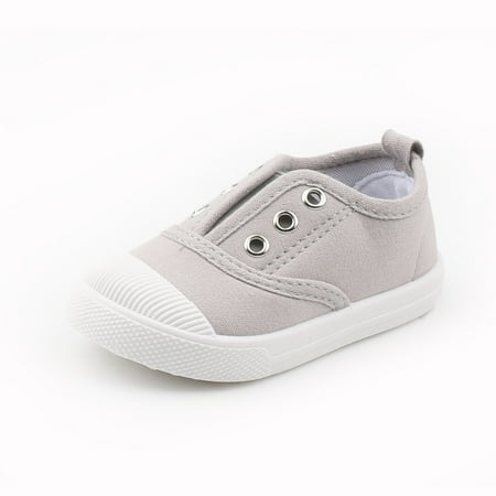 

Bonario Toddler Boy s Girl s Candy Color Canvas Slip-On Lightweight Sneakers Cute Casual Running Shoes for Little Kid