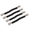 thumbnail image 3 of 4 piezas de correas elásticas entrecruzadas para sábanas de colchón, pinzas de doble cabezal, sujetadores de sujeción, tirantes, color negro, 3 of 15