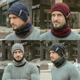 thumbnail image 2 of Chapeau et Écharpe d'Hiver pour Hommes Ensemble Bonnet Molleton Doublé Tête de Mort Chaud en Tricot Cou Réchauffe, 2 of 6