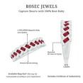 thumbnail image 5 of Rosec Jewels Ruby Diamond Half Eternity Band for Women - Baguette Ruby Anniversary Ring - AAA Quality Certified - Ready to Gift, 14K White Gold, US 3.00, 5 of 8