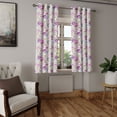 thumbnail image 2 of Ambesonne Floral Grommet Curtain, Pastel Tones Leaves, 50" x 54", Lilac Green Pale Blue, 2 of 6