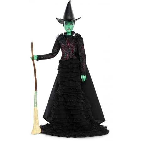 Barbie Wicked Elphaba Doll in Act II Costume with Hat & Broom
