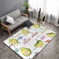 thumbnail image 2 of Area Rugs For Living Room Decor - Happy Avocado (2) Anti Slip Throw Washable Rugs 3x5 For Bedroom, Soft Indoor Carpet For Bedroom Living Room 60x39In, 2 of 5