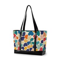 FORMRS Laptop Tote Bag for Women with 15.6" Computer Compartments Handbag, Colorful Clover Pattern