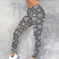 thumbnail image 3 of Cute Print High Waist Yoga Pants that Look Like Jeans Tummy Control Leggings Tights Compression Pants Gym Fitness, 3 of 5