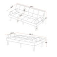 thumbnail image 7 of SYNGAR Futon Sofa Bed, Mid-Century Fabric Futon Sofa with Wood Legs, Convertible Daybed with 3 Adjustable Positions, Couches and Sofas, Modern Stylish Sleeper Sofa for Living Room, Blue, 7 of 7