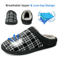 thumbnail image 6 of NeedBo Men's Slippers Memory Foam House Slippers for Men Indoor Outdoor Soft Wool-Like Lining House Shoes Size 9-10, Black, 6 of 7