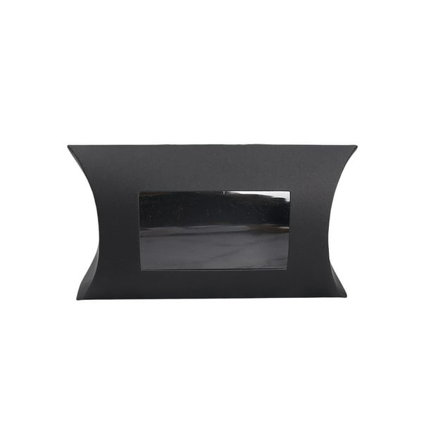 Yuarrent Caja de regalo con ventana de PVC, dulces, aperitivos, embalaje, envoltura, caja de papel Kraft transparente, favores de fiesta de boda, Baby Almacenamiento y organización del hogar Negro Yuarrent HA080410-03