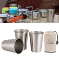 thumbnail image 4 of 1 Set Tasse à Café 350ml Résistant à la Chaleur Grande Capacité Acier Inoxydable de Qualité Alimentaire Camping Lait Bière Tasse Fournitures Extérieures, 4 of 7