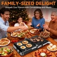 thumbnail image 6 of 4-slice Panini Press Grill Cheese Sandwich Maker  Electric Indoor With Temperature Setting Opens 180 Degrees Dual Non-stick Surfaces 4-circle Silicone Mold Reversible Plates, 6 of 7