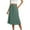 Green, variant on XIAONU Womens Skirts Casual Elastic High Waisted Elegant Skirt Mid Length Fashion Solid Color Versatile Long Skirt