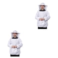 thumbnail image 3 of Billuyoard Poliéster Dedicado a la apicultura Echa un vistazo a la ropa de protección de abejas Ropa de protección de abejas blanca Ropa de blanco 2Conjunto, 3 of 6