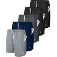 thumbnail image 1 of Shorts deportivos NY Threads, paquete de 5, talla grande, secado rápido, con bolsillos, 1 of 6