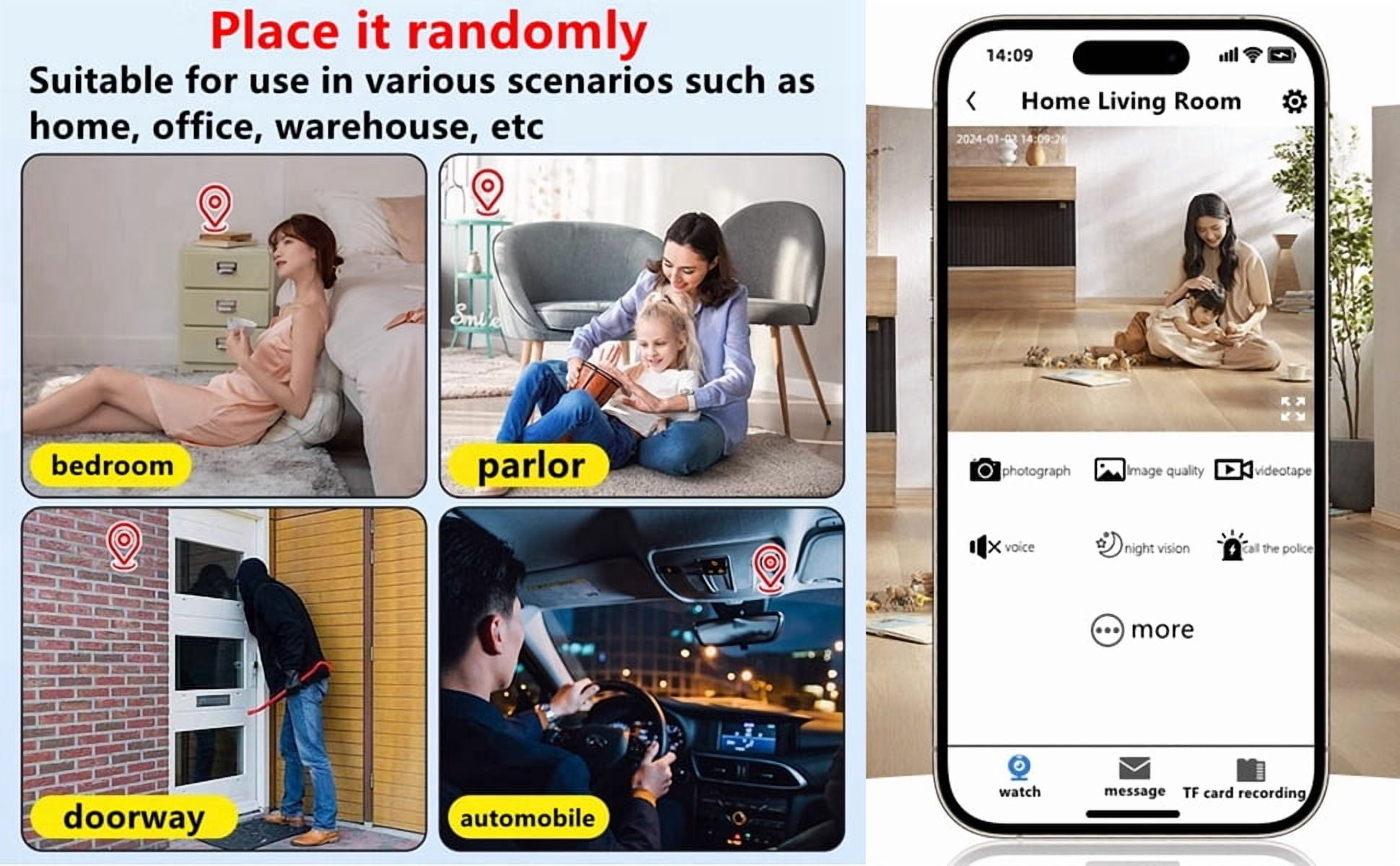 Hidden Camera With Audio/Video. Mini Small Camera. Spy Hidden Cameras For Home Indoor Use. Spy Cam With Night Vision And Motion Detection | Only 0.9 Inch! Baby Monitor Small Mini Wireless Outdoor S41