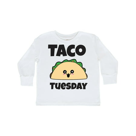 

Inktastic Kawaii Taco Tuesday Gift Toddler Boy or Toddler Girl Long Sleeve T-Shirt