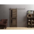 thumbnail image 2 of Slab Barn Door Panel 28 x 84 inches | Sete 6933 Light Grey Oak with Frosted Glass | Sturdy Finished Interior Doors | Pocket Closet Sliding, 2 of 5