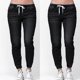 thumbnail image 1 of Women Casual Elastic Waist Jeans Pants Jogger Denim Sweatpants Trousers New, 1 of 2