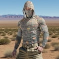 thumbnail image 2 of Dagegui Mens Camouflage UPF Shirt Lightweight Sun Protection Fishing Hoodies with Face Mask Breathable Quick Dry T-Shirt for Outdoor Work 002 Camouflage M, 2 of 9