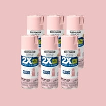 6 Pack, Candy Pink Rust-Oleum American Accents 2X Ultra Cover Gloss Spray Paint-327885, 12 oz