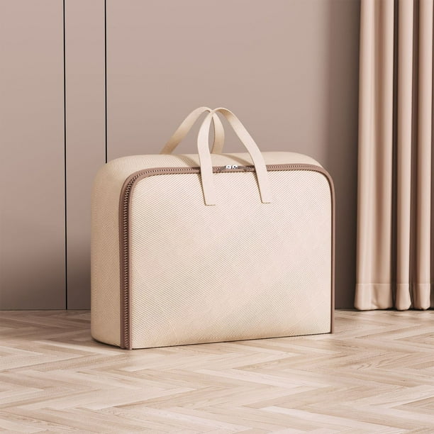 Bolsa de Almacenamiento Resistente con Asas Reforzadas. Bolsa Extragrande para Ropa. Bolsa de Mano con Doble Cremallera Reforzada para Ahorrar Espacio En Los Viajes.