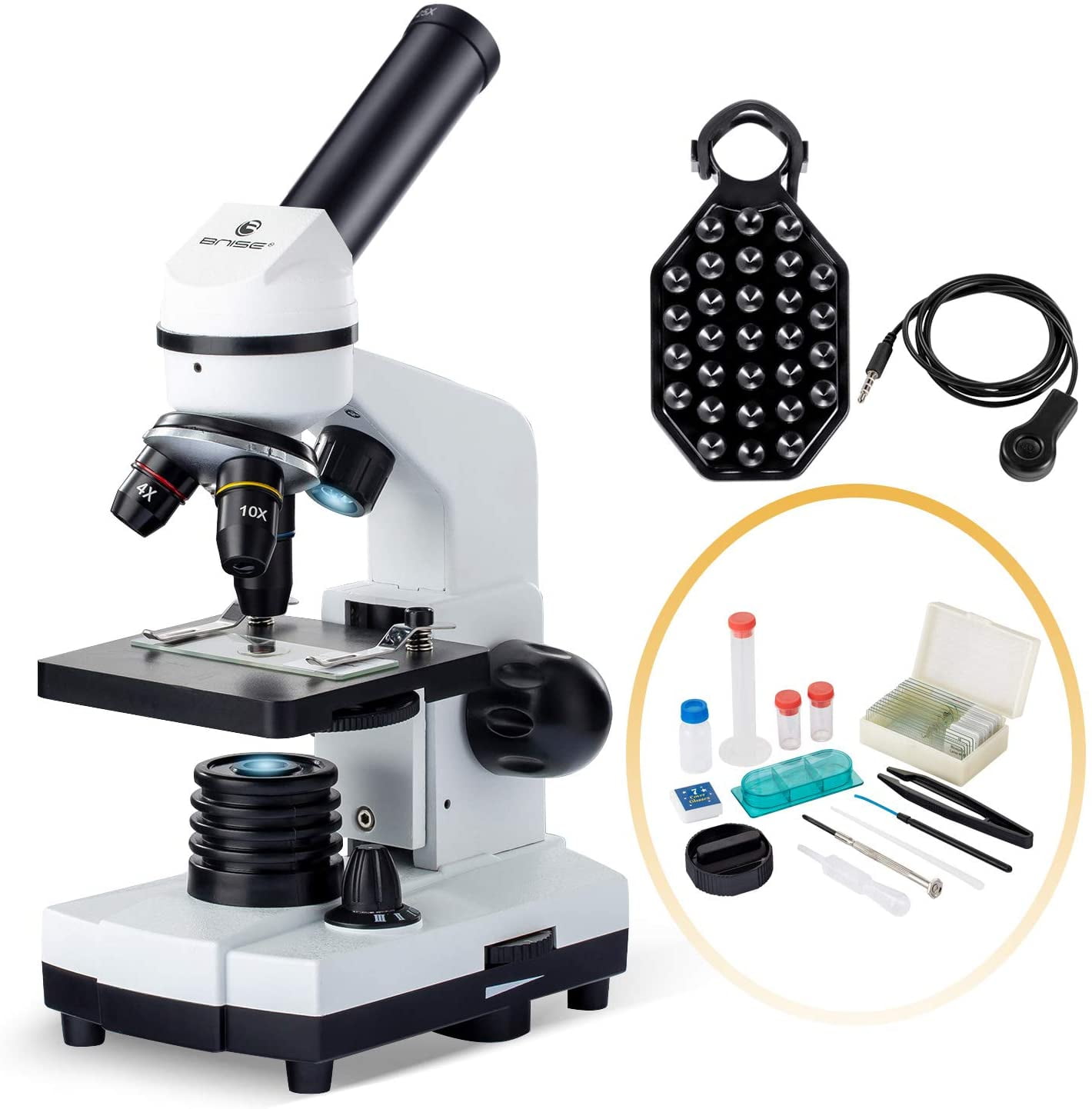 BNISE 100X1000X Microscope for Kids and Student, Lab Compound