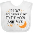 thumbnail image 3 of Inktastic I Love My Great Aunt to the Moon and Back Boys or Girls Baby Bib, 3 of 4
