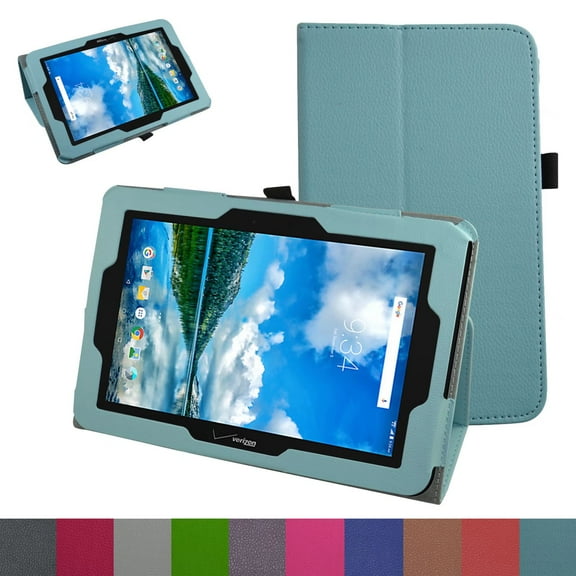 Labanema 10.1" Verizon Ellipsis 10 Case, PU Leather Folio Stand Protective Case, Cover for 10.1" Verizon Ellipsis 10 (Light Blue)