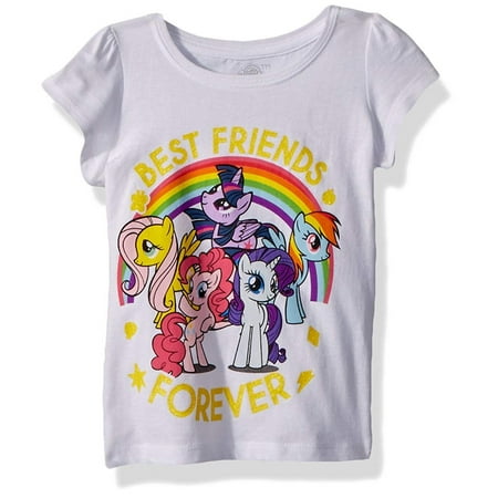 My Little Pony Girls' Toddler MLP Best Friends, White, (Best Stores For Little Girl Clothes)
