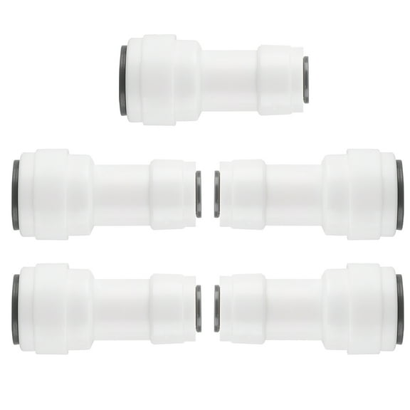 3/8 to 1/4 Inch OD Straight Quick Connect Water Purifier Tube Push in Fittings for Reverse Osmosis System 5pcs