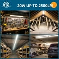 thumbnail image 4 of Barrina 2FT LED Shop Light, 4000K 20W 2500LM, Clear Cover Linkable LED Tube Lights, V Shape Integrated T8 LED Lighting, LED Ceiling Lights for Garage, Warehouse, Workshop, ETL Listed, 2 Pack, 4 of 10