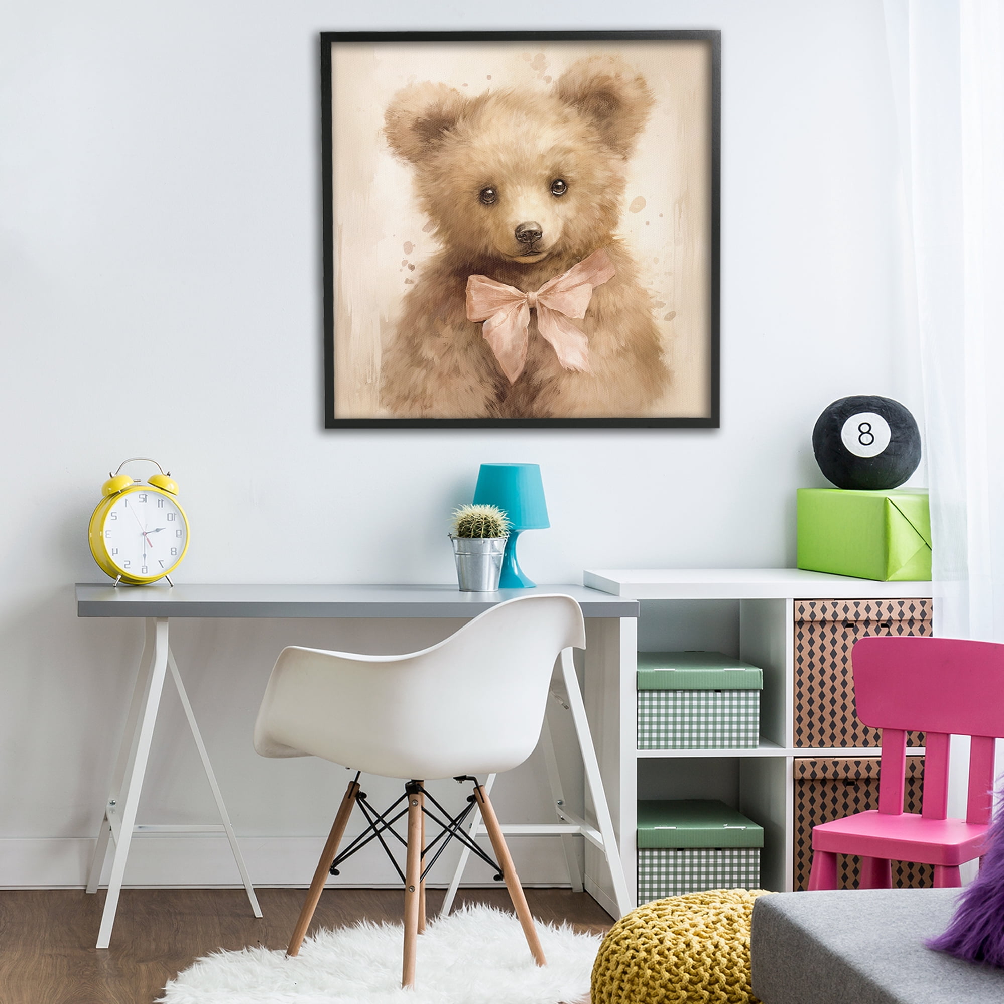 Stupell Industries Little Baby Bear Black Framed Giclee Art, design by Tina LeCour