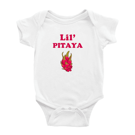 

Cute Baby Clothes Lil Pitaya Fruit Funny Boy & Gril Romper Jumpsuit (White 3-6 Months)